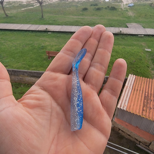 Pack Señuelos Blandos de Pesca 5 unidades color Azul