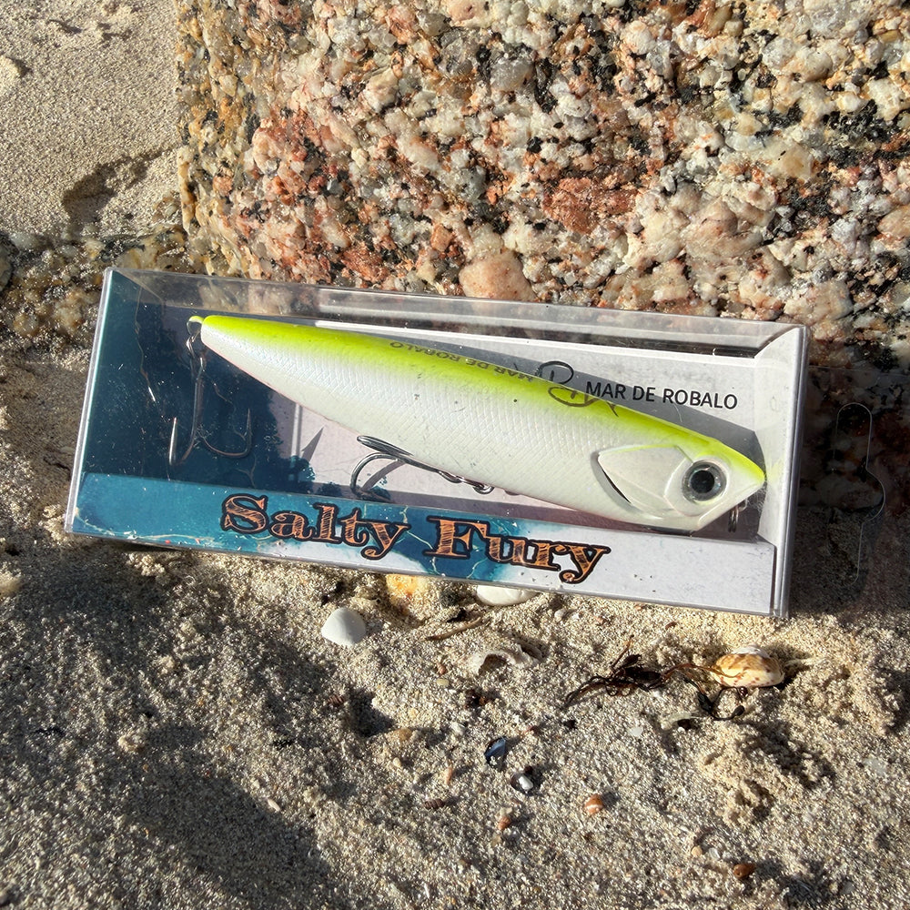 Salty Fury 100 Citrus – Paseante de Superficie 10 cm | Mar de Robalo
