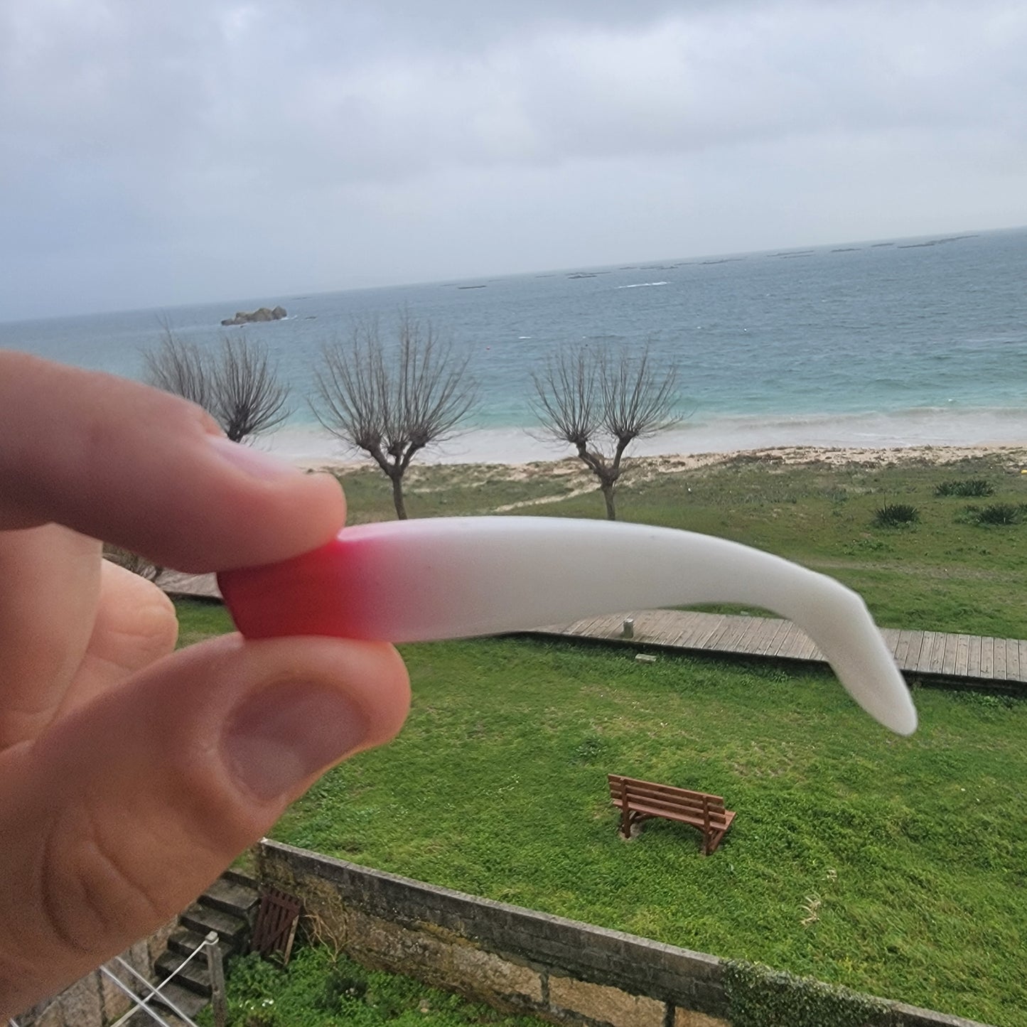 Lote de Señuelos de Pesca Blandos 6 unidades | Naranja y Blanco