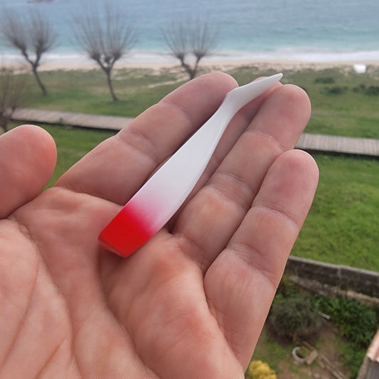 Pack Señuelos Blandos de Pesca 5 unidades color Blanco