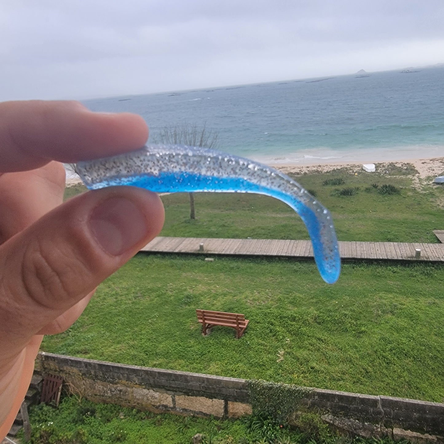 Pack Señuelos Blandos de Pesca 5 unidades color Azul