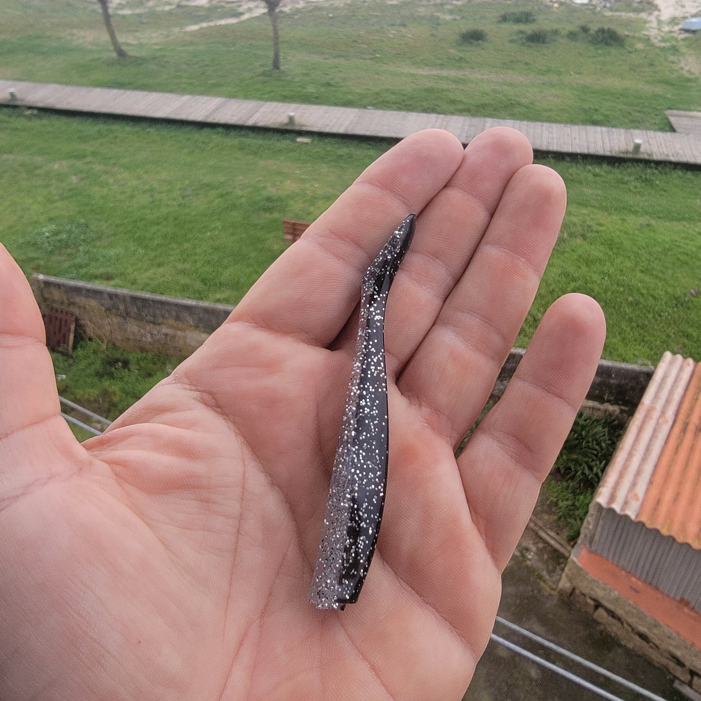 Pack Señuelos Blandos de Pesca 5 unidades color Negro