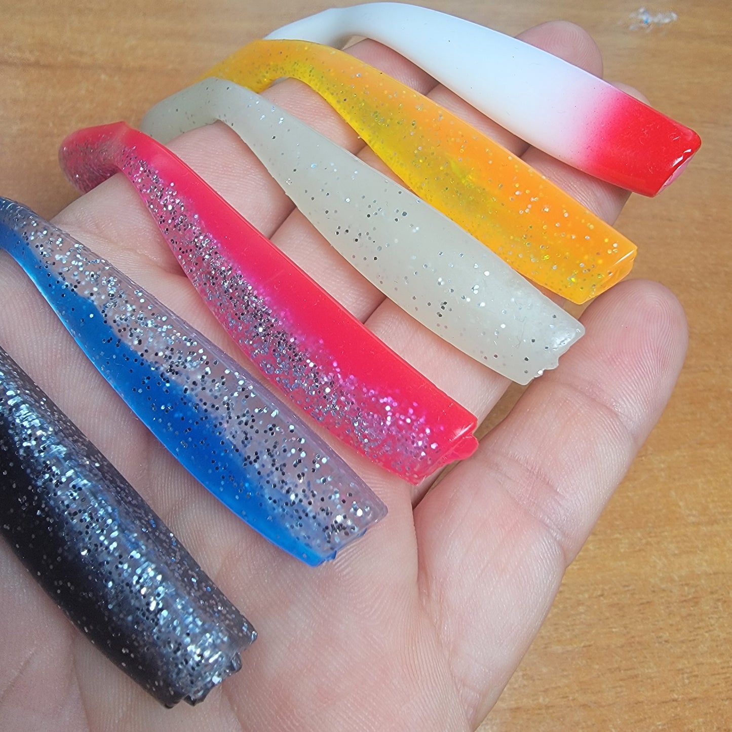 Pack Señuelos Blandos de Pesca 6 unidades multicolor 85mm