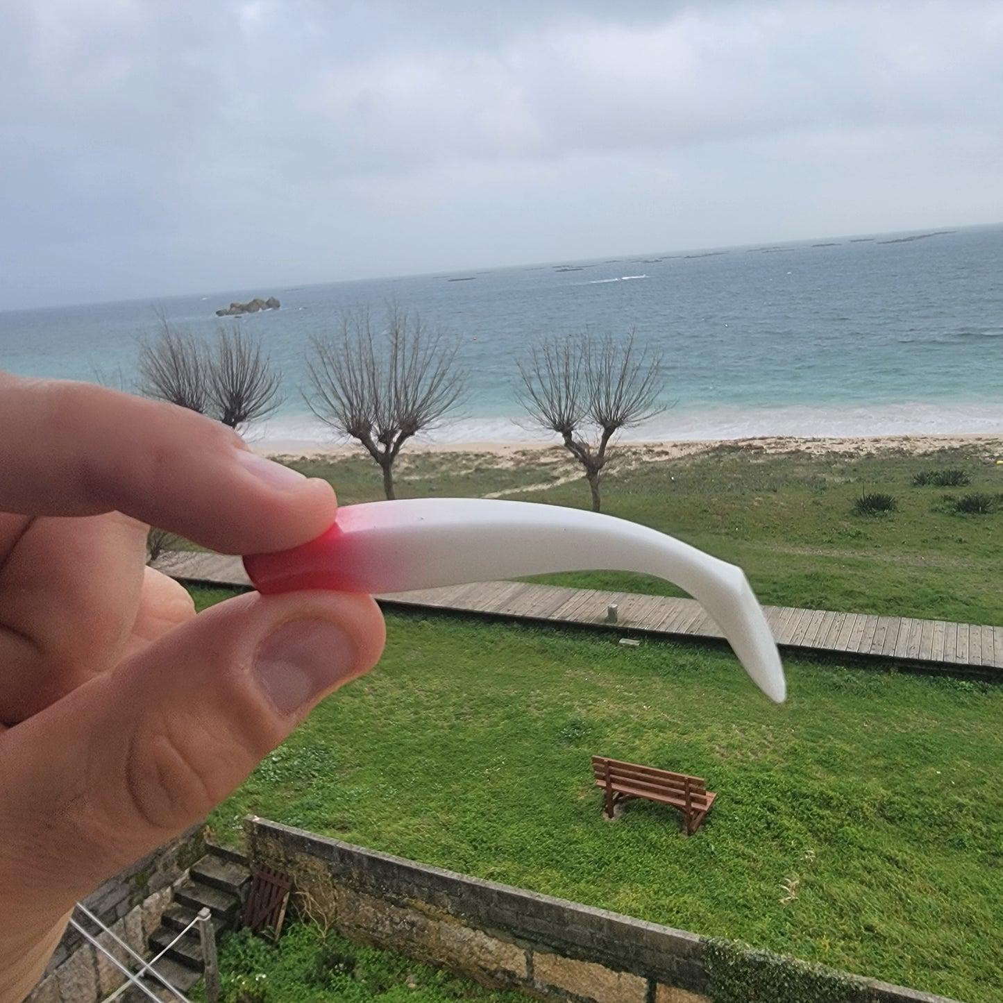 Pack Señuelos Blandos de Pesca 5 unidades color Blanco