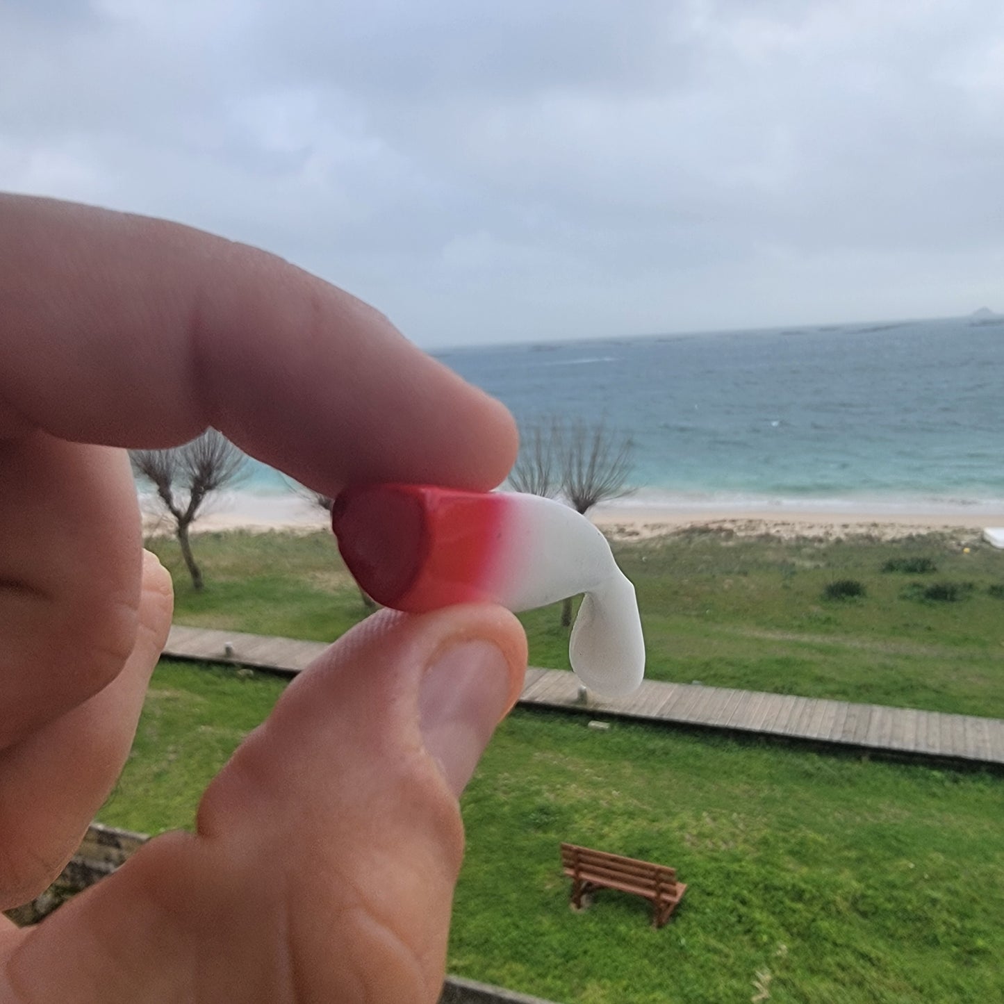 Pack Señuelos Blandos de Pesca 5 unidades color Blanco